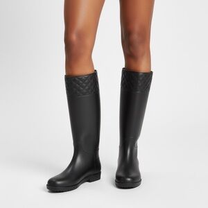 Dirty Laundry Black Rubber Rainboots